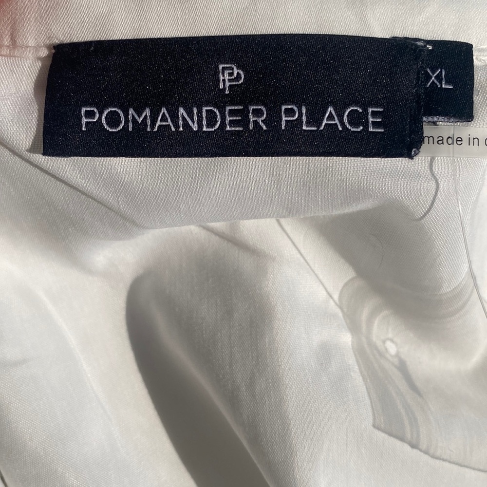 Pomander Place White Ella Classic Everyday Collared Shirt Dress Size XL - Picture 10 of 12